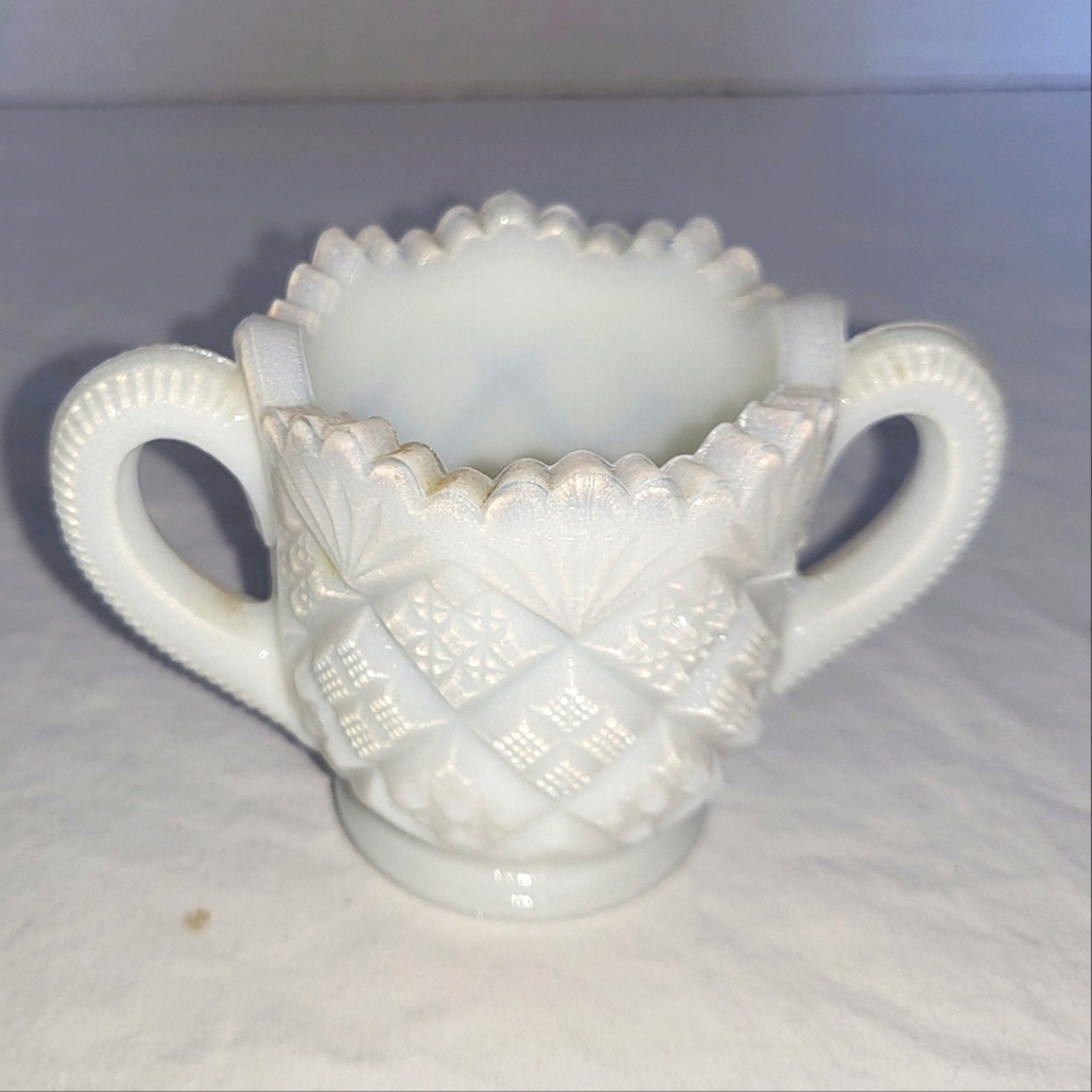 Westmoreland Thumbelina Milk Glass Sugar Bowl Child Size